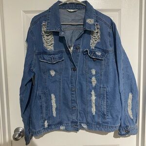 Highway Jeans Ripped Blue Denim Jacket